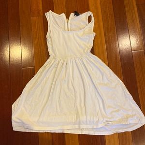 H&M White Dress with Gold Zipper in the back